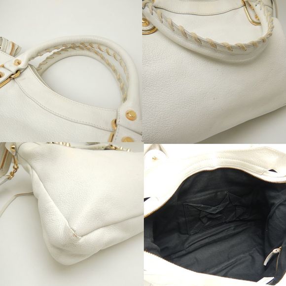 Balenciaga Classic Edge City Handbag Leather White - Picture 8 of 8